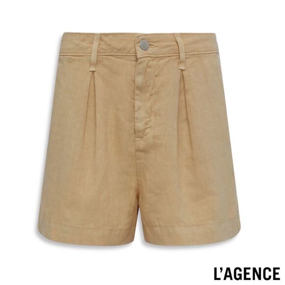 L’AGENCE **NWT** Zahari High Rise Pleated Short in Sand - Picture 4 of 7